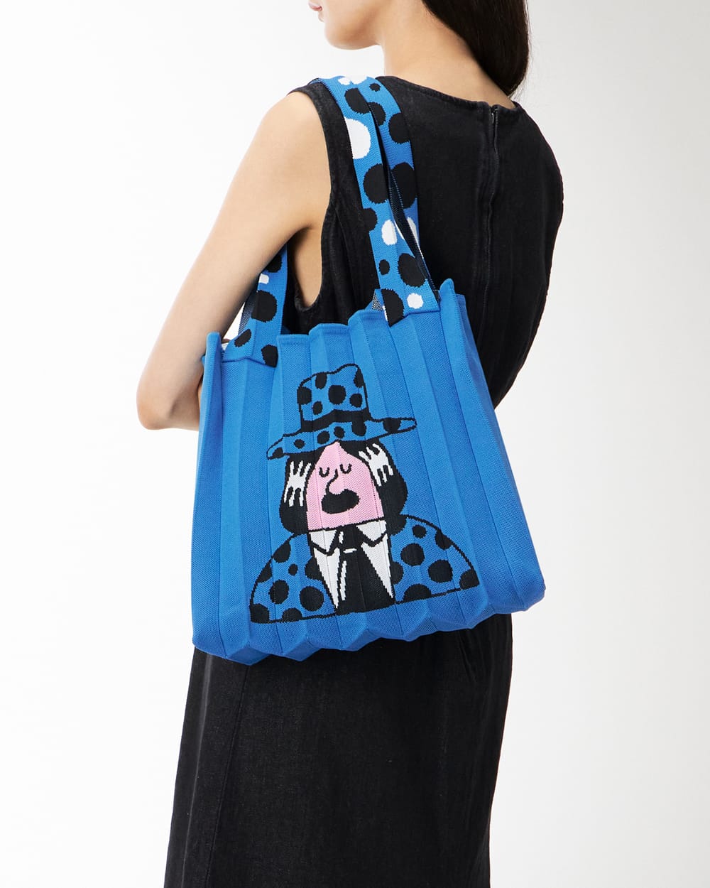 2Way Shopper Bag Superfiction Edition Blue : PLEATSMAMA 